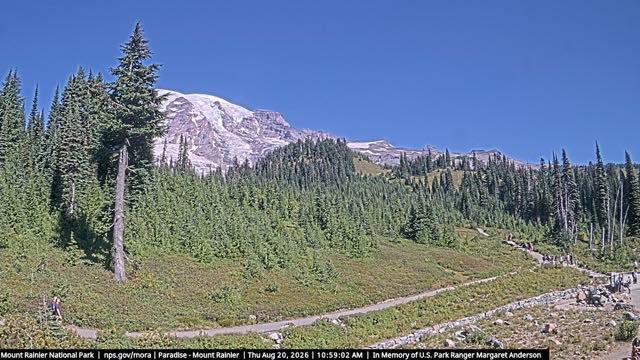 Sample frame from Mount Rainier National Park (August 2026)