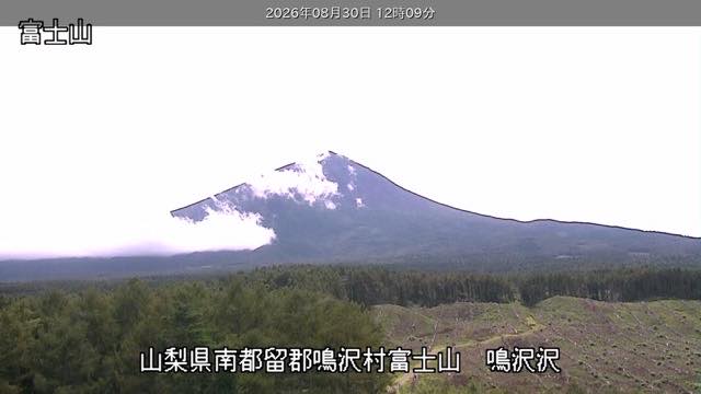 富士山 砂防カメラの見本画像（2026年8月）
