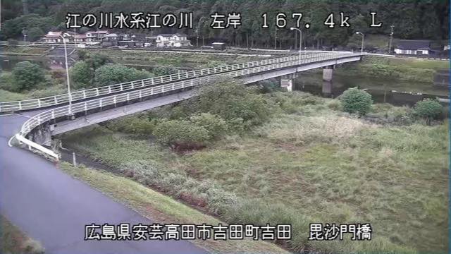 江の川 毘沙門橋の見本画像（2026年9月）